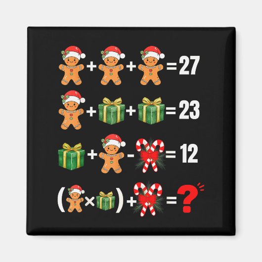 Aimant Drôle 67 Mème Bonbon Joyeux Santa Prof De Maths Ch (Devant)