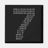 Aimant Drôle 67 Mème Code Binaire Tech Geek Numérique Six (Devant)