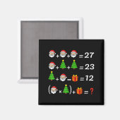 Aimant Drôle 67 Meme Noël Math Professeur Santa Six Sept (Recto/Verso)