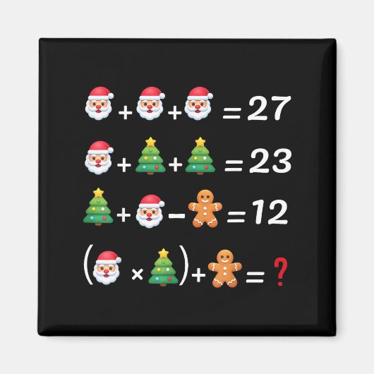 Aimant Drôle 67 Mème Noël Prof de maths Santa Six Sept (Devant)