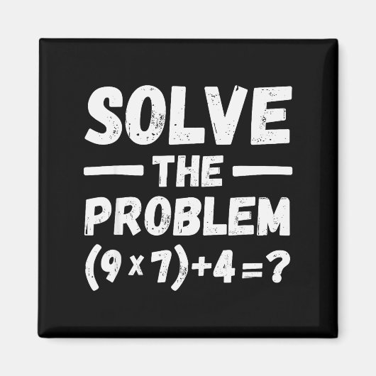 Aimant Drôle 67 Mème Pemdas Humour Prof de Maths Élémenta (Devant)