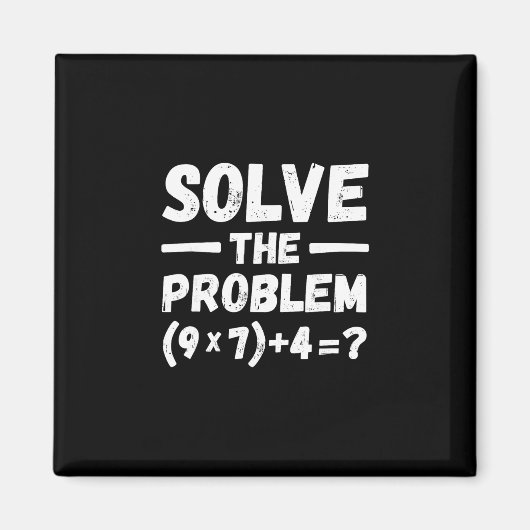 Aimant Drôle 67 Mème Pemdas Humour Prof de Maths Élémenta (Devant)