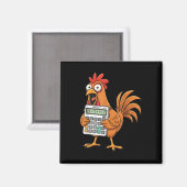 Aimant Drôle 67 Meme Pemdas Prof de Math Six Sept Poulet (Recto/Verso)