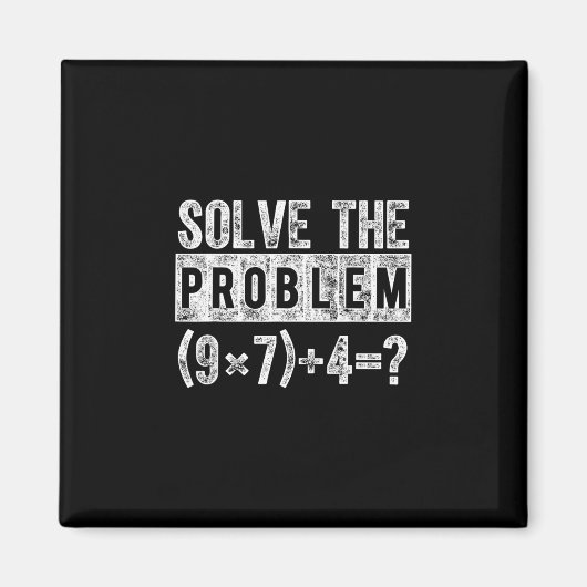 Aimant Drôle 67 Mème Pemdas Prof de maths élémentaire Cer (Devant)