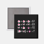 Aimant Drôle 67 Mème Saint-Valentin Prof de Maths Arc Six (Recto/Verso)