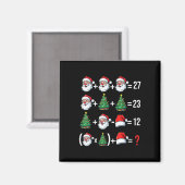 Aimant Drôle 67 Mème Santa Prof de Maths Noël Pyjama (Recto/Verso)
