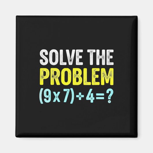 Aimant Drôle 67 Mème Six Sept Prof de Maths Cerveau-pourr (Devant)