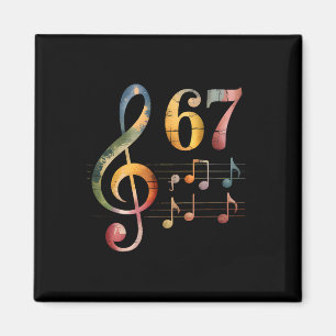 Aimant Drôle 67 Musique Mème Slang Six Sept Professeur de