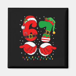Aimant Drôle 67 Noël 6 7 Mème Six Sept Pour Garçons Thé