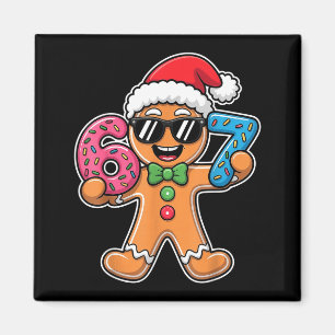 Aimant Drôle 67 Noël Six Sept Mème Xmas Pain d'épice
