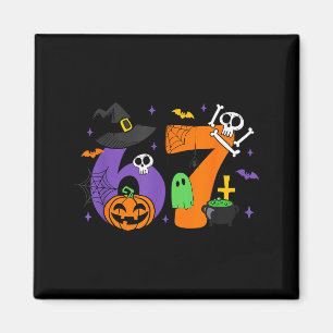 Aimant Drôle 67 Six Sept Halloween Meme Gen Alpha 