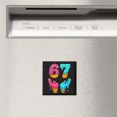 Aimant Drôle 6 7 67 Six Sept Meme (In Situ (Lave-vaisselle))