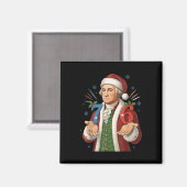 Aimant Drôle 7-6 6-7 George Washington Santa 67 Meme Chri (Recto/Verso)