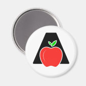Aimant Drôle A pour Pomme (Recto/Verso)