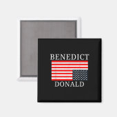 Aimant Drôle amusant du drapeau américain Benedict Donald (Recto/Verso)