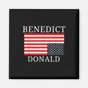 Aimant Drôle amusant du drapeau américain Benedict Donald
