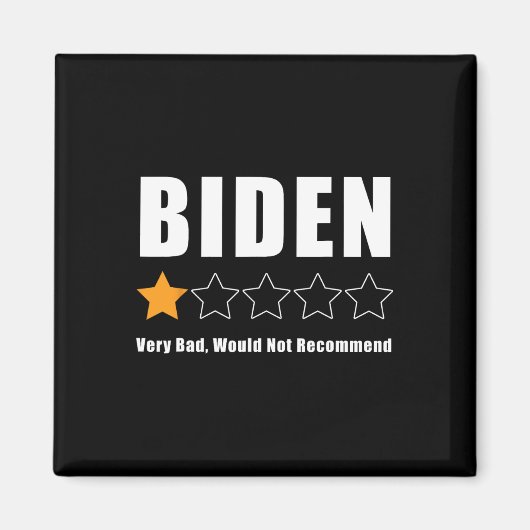 Aimant Drôle Anti Biden Pro Trump 1 Étoile Élection de cl (Devant)