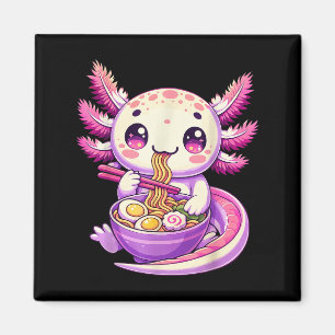 Aimant Drôle Axolotl Noodle Anime Kawaii Axolotl Manger R