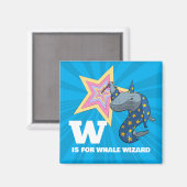 Aimant Drôle Baleine Wizard Alphabet Parodie (Recto/Verso)