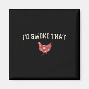 Aimant Drôle Barbecue Poulet Graphique Femmes Hommes Vian