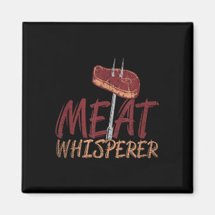 Aimant Drôle Barbecue Viande Fumée Steak Idée cadeau Barb