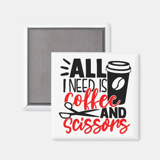 Aimant Drôle Barber Coiffeuse Coiffeuse Coiffeuse coiffeu (Recto/Verso)