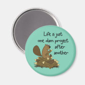 Aimant Drôle Beaver Do-It-Yourselfer (Recto/Verso)