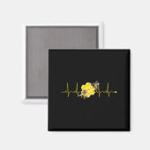 Aimant Drôle Bee Heartbeat Hive Nature Buzzing Insect Lov (Recto/Verso)