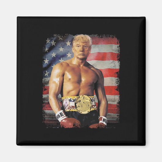 Aimant Drôle Boxer Trump Trump Rocky Meme (Devant)
