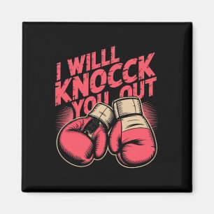 Aimant Drôle Boxer Vous Frapper Les Gants De Boxe Je Saur