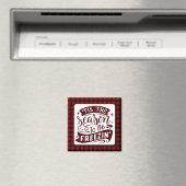 Aimant Drôle Buffle Rouge Plaid Tis Season Noël (In Situ (Lave-vaisselle))