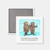 Aimant Drôle cadeau de dessin de vin zen! (Recto/Verso)