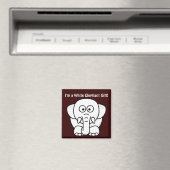 Aimant Drôle cadeau de Noël : Vrai cadeau d'éléphant blan (In Situ (Lave-vaisselle))