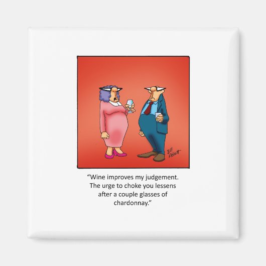 Aimant Drôle cadeau de vin! (Devant)