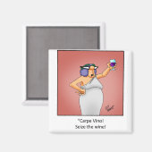 Aimant Drôle cadeau de vin! (Recto/Verso)