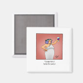 Aimant Drôle cadeau de vin! (Recto/Verso)