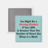 Aimant Drôle cadeau d'étudiant en soins infirmiers (Recto/Verso)