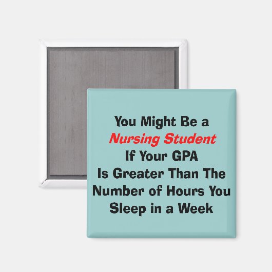 Aimant Drôle cadeau d'étudiant en soins infirmiers (Recto/Verso)