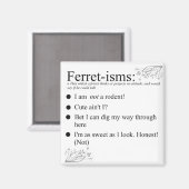 Aimant Drôle Cadeaux Ferret (Recto/Verso)