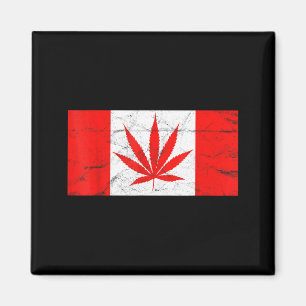 Aimant Drôle Canada & feuille de cannabis ! Nouveau drape