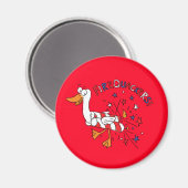 Aimant Drôle Canard 4 juillet Enfants mignonne (Recto/Verso)