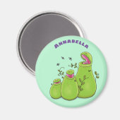 Aimant Drôle carnivore carnivore carnivore plante dessin  (Recto/Verso)