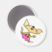 Aimant Drôle Cartoon Rats Danse (Recto/Verso)