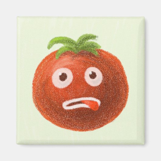 Aimant Drôle Cartoon Tomato (Devant)