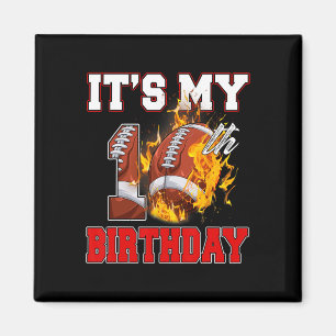 Aimant Drôle C'est mon 10e anniversaire 10 ans de footbal