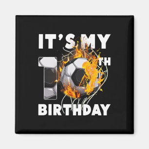 Aimant Drôle C'est Mon Anniversaire De 10 Ans 10 Ans Foot