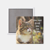 Aimant Drôle chapeau Faites-moi confiance Je suis Fluffy (Recto/Verso)