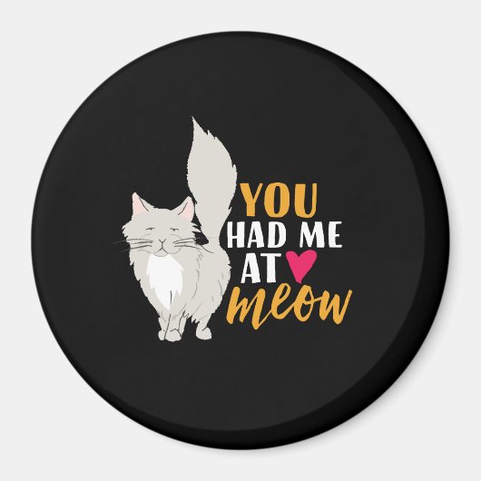 Aimant Drôle Chat et Kitten Aimez-vous à Meow (Devant)