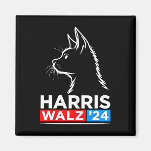 Aimant Drôle Chat Lady Kamala Harris Waltz 2024 Election