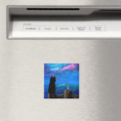 Aimant Drôle Chat Souris Étoiles Créationarts (In Situ (Lave-vaisselle))